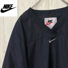 【激レア】90s NIKE ナイキ　ナイロンジャケット　プルオーバー　銀タグ　黒