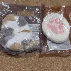 ねこみゃみれ もふぷにポーチ にゃんポーチ 2個セット 白猫 パステル三毛