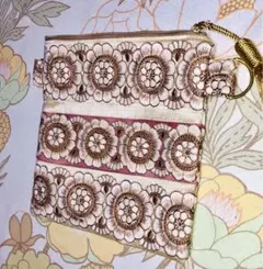 ハンドメイドのインド刺繍リボンのミニトートバッグ