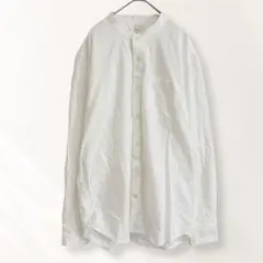 ギャップ gap 長袖シャツ 綿100% バンドカラー シンプル M《f299
