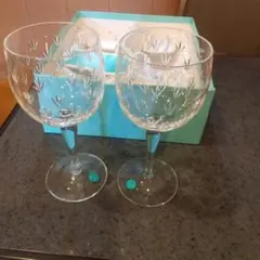 TIFFANY & CO. カットガラスワイングラス 2個セット