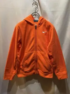 Nike Therma-Fit フリース　フルジップパーカー オレンジ　キッズL