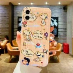 iphone14 13　スマホケース　可愛い小柄　いぬ　犬　キラキラ　ピンク