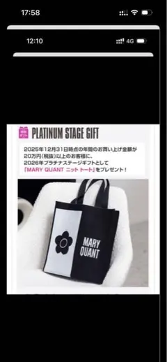 【おまけ付】MARY QUANT ニットトートバッグ