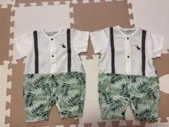 双子ちゃんにもオススメ⭐︎夏用ショートオール 60〜70cm