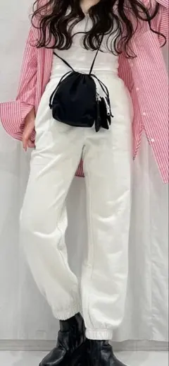 GU ホワイト ジョガーパンツ スウェット素材 S