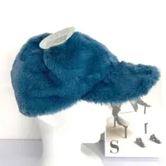 キャップ ボア トレンド もこもこ 可愛い レディース ブルー 青 帽子 お洒落