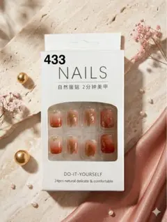 433 自然なデザイン ネイルチップ 24個入り