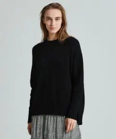 MACPHEE ブラック長袖ニット