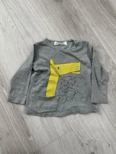 ミナペルホネン　動物のイラスト 長袖Tシャツ グレー