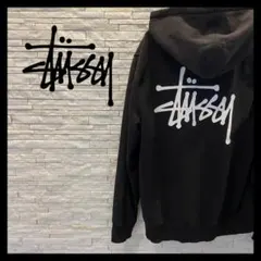 STUSSY◇ストックロゴ 黒白 パーカー D515 - メルカリ