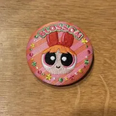 パワーパフガールズ ブロッサム 刺繍缶バッジ