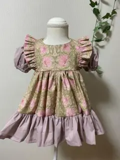 ハンドメイド　フリルワンピース　サイズ80㎝