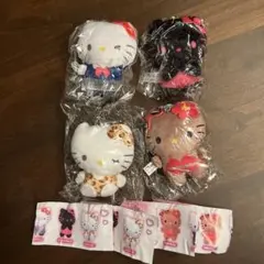 ハローキティ ぬいぐるみボールチェーン2 全4種コンプリート　ギャル　ガチャ♡