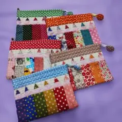 ♡チィちゃん様♡専用パッチワークポーチ（色鉛筆）５点