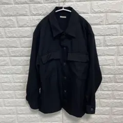 美品 GU リラックスフィットCPOシャツ 長袖 ブラック Mサイズ
