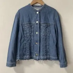キヨコタカセ　デニムジャケット　ジージャン　ノーカラージャケット　アウター