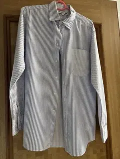 ユニクロ長袖シャツ ストライプ　Mサイズ