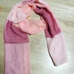 最安値！グラデーションストール/ピンク/48×178cm 美品