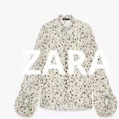 ZARA ドット柄シャツZWCOLLECTION Mサイズ　透け感あり