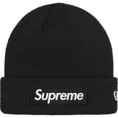 Supreme New Era Box Logo Beanie 黒 ニット帽
