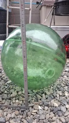 ガラス玉 浮き玉 大型 刻印あり 直径約36cm① - メルカリ