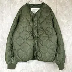 【キルティングジャケット】良品✨ミリタリー スタディオクリップ M 中綿 カーキ
