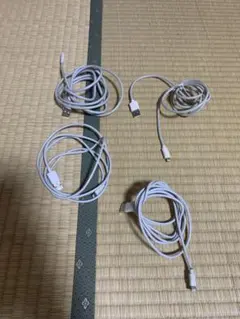 ホワイト Lightningケーブル 5本　ジャンク品