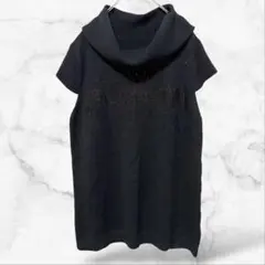 【v.i.a.n.t.e】半袖タートルネックニットチュニック スパンコール 毛混