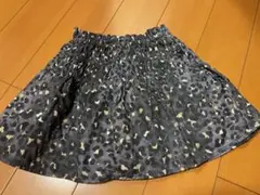 ZAR kids ネイビーヒョウ柄パンツミニスカート　122