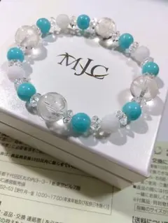 ロッククリスタル アマゾナイトクォーツ ストレッチブレスレット MJC 