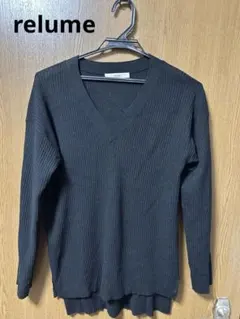 [美品] relume ジャーナルスタンダード　黒 Vネック 長袖 トップスのサムネイル