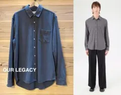 【美品】OUR LEGACY CLASSIC SHIRT Grey silk48のサムネイル