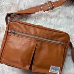 ポーター ショルダーバッグ フリースタイル 2層 大容量 カメラバッグ キャメル