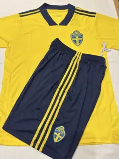 Mサイズ【スウェーデン】背番号ネームなし 大人サイズサッカーユニフォームセット