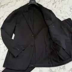 UNIQLO 感動ジャケット　セットアップ　シアサッカー　ブラック　XLサイズ