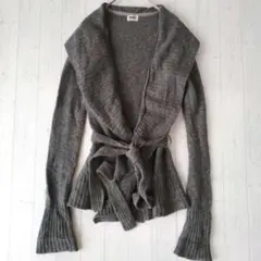 インディオ ニット 袖フレア カーディガン M