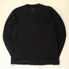 無印良品 カットソー 長袖 クルーネック コットン シンプル ブラック Mのサムネイル