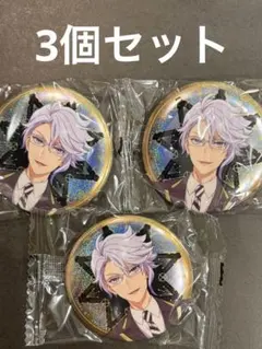 3個セット ツイステッドワンダーランド カプセル缶バッジ　アズール