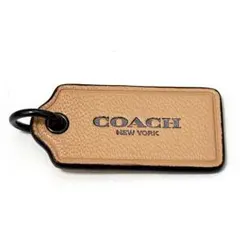 COACH コーチ レザータグ ハングタグ キーホルダー ベージュ