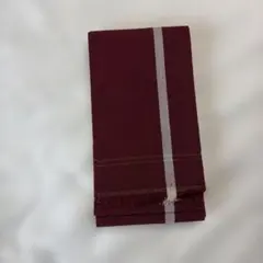 エンジ色半幅帯 ストライプ