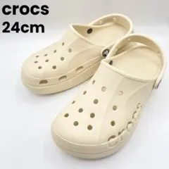 【美品】クロックス バヤ プラットフォーム クロッグ W8 厚底 ベージュのサムネイル