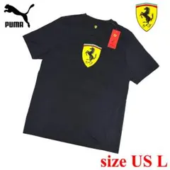 新品　US Lサイズ　プーマ　フェラーリ　コラボ ロゴ Tシャツ　ブラック