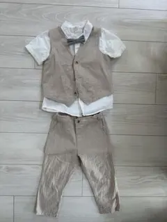 H&M フォーマルスーツ 92 (2-3歳) ベージュ