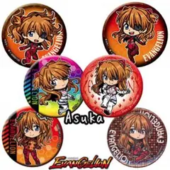 エヴァンゲリオン　アスカ　缶バッチ　6個セット　エヴァ　未開封