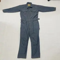 超美品　ZACK STYLES GOLD　デニムつなぎ ウエストベルト付き　M