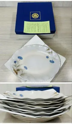 ✨新品未使用✨たち吉 五草花 和皿 5枚セット