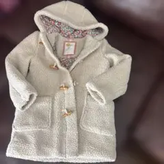Boden フード付きコート クリーム色