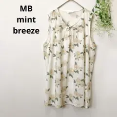 MB mint breeze 花柄 ノースリーブ チュニック4L 大きいサイズのサムネイル