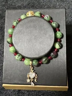 ✨️ルビーインゾイサイト✨️デザインブレスレット✨️